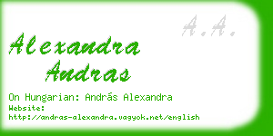 alexandra andras business card